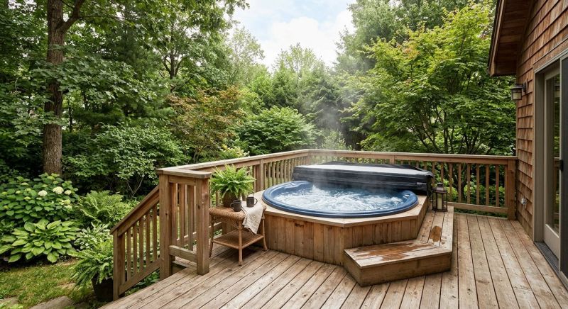 Hot Tub Deck Construction in Boston, MA