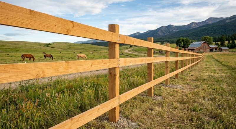 Rail Fence Replacement in Pearland, TX